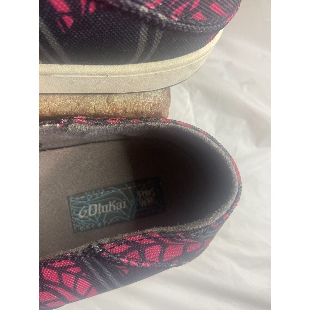 Men's Olukai Pow Wow Hot Pink & Gray Tribal Design Slip On Shoes-Size 10-Rare - Picture 9 of 16